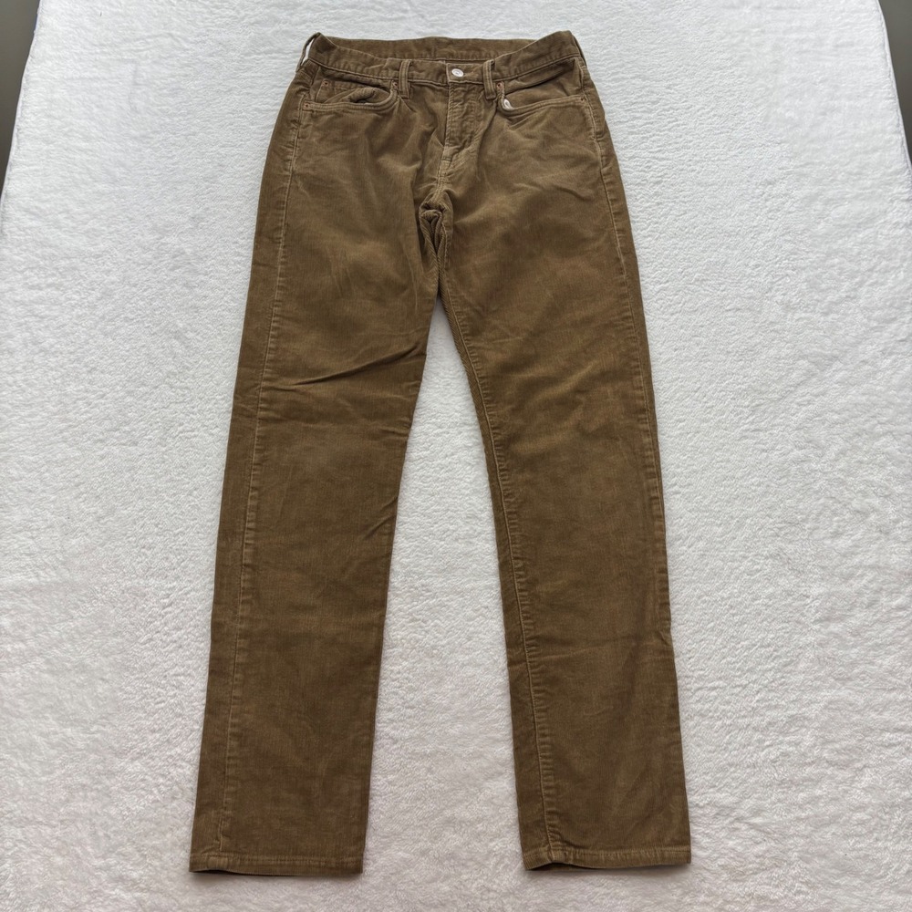 Buck Mason Mens Tan Brown Corduroy Pants Slim Straight BM12102.475 31W 34L